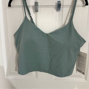 NWT Lululemon Athletica Align Cami Bra Crop Tank Green Size 14 A/B CRATER BLUE